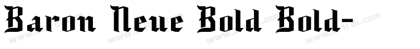 Baron Neue Bold Bold字体转换